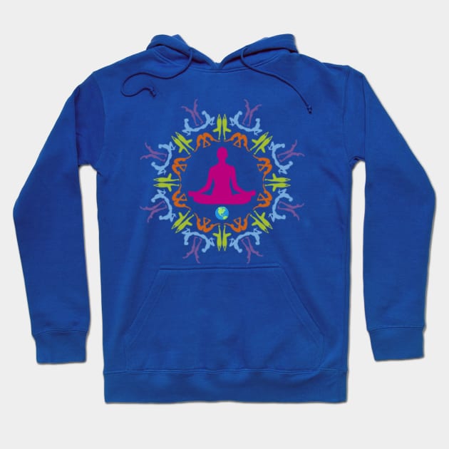 Yoga Asana Mandala Hoodie by ShineYourLight